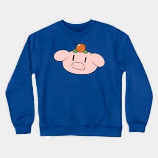 Orange Fruit Pig Face Crewneck Sweatshirt